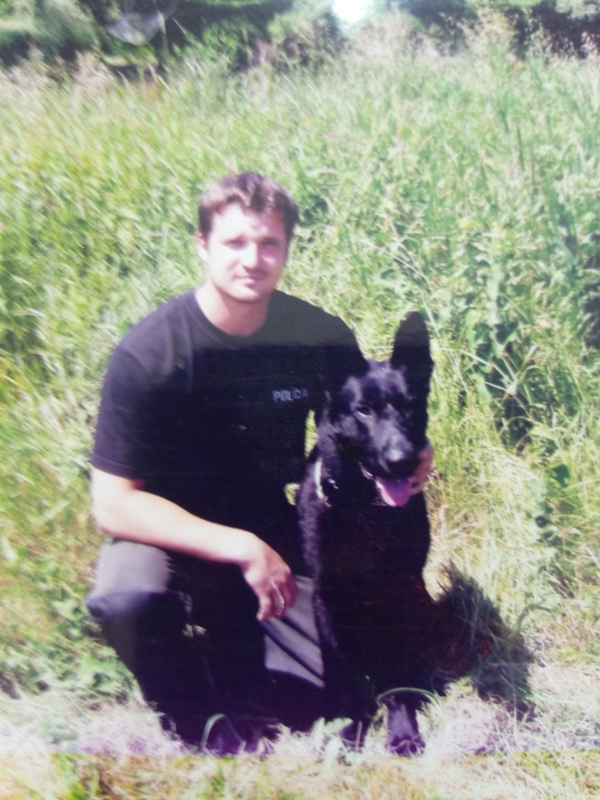 Rastislav Klieštik in Police Uniform with K9